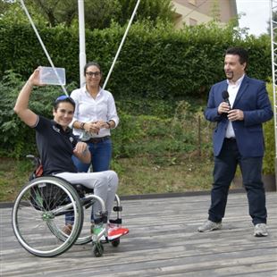 Festa a sorpresa per  Rita Cuccuru al rientro dalle Paralimpiadi
