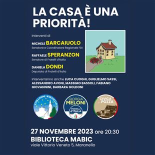 Un incontro per parlare di “casa” con i parlamentari di FdI Barcaiuolo, Speranzon e Dondi