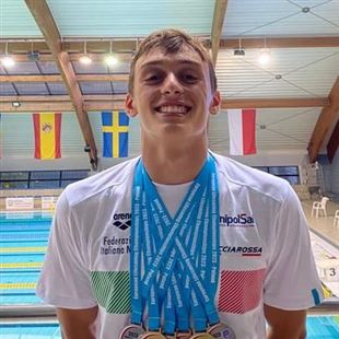 Sette medaglie per il nuotatore Andrea Dallari ai campionati europei