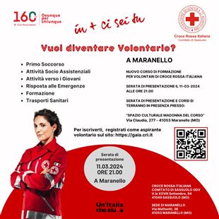 Croce Rossa: a Maranello un corso per diventare volontari